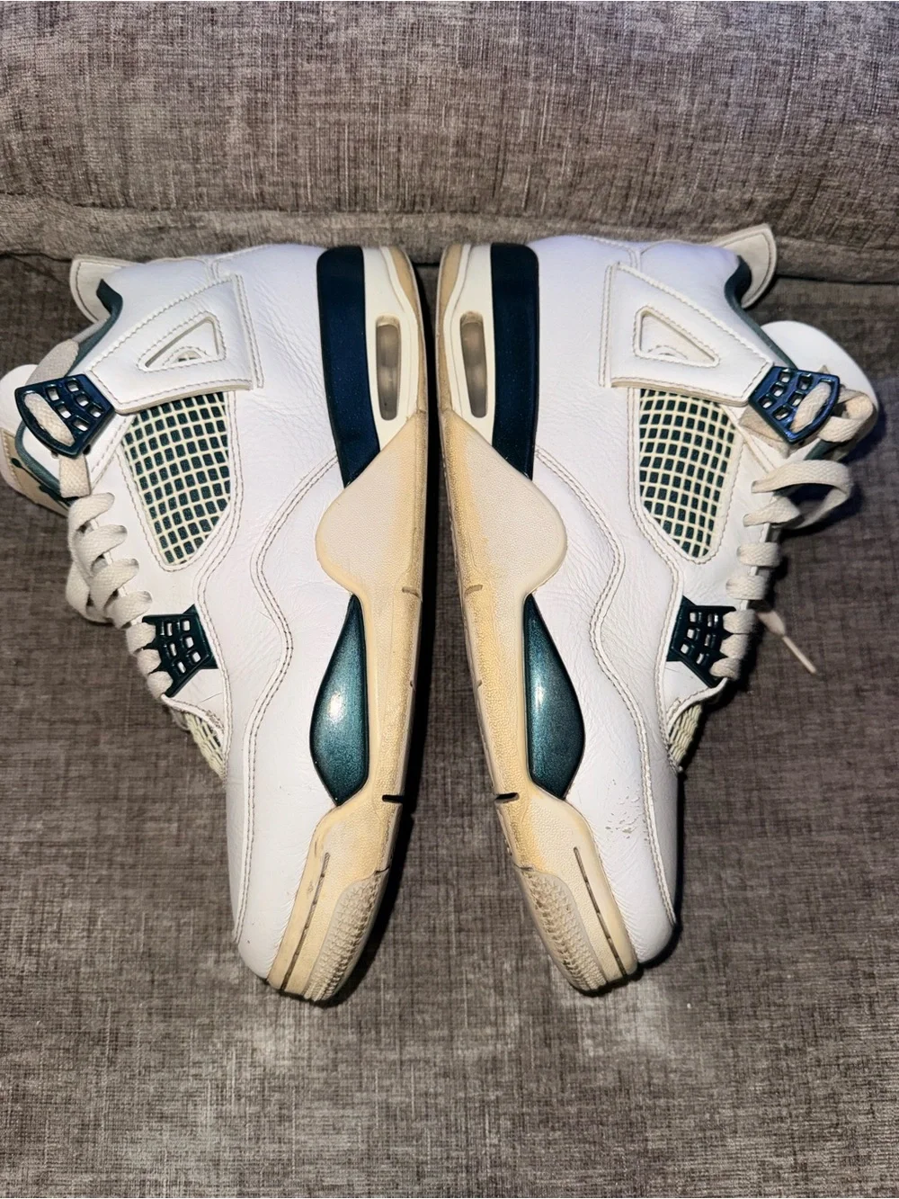 Nike Air Jordan 4‎ Retro “Midnight Navy” White Blue Size 9.5 Men fqb138-103